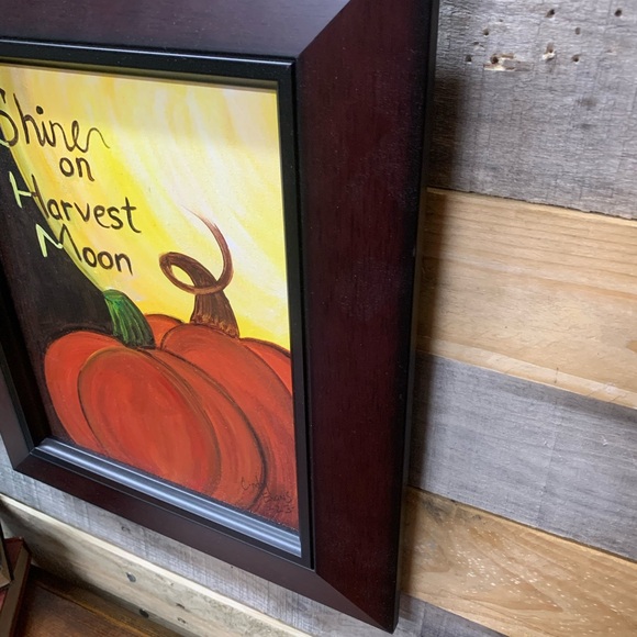 "Shine On Harvest Moon" Hand-Painted Pumpkin Canvas Painting - Picture 4 of 5